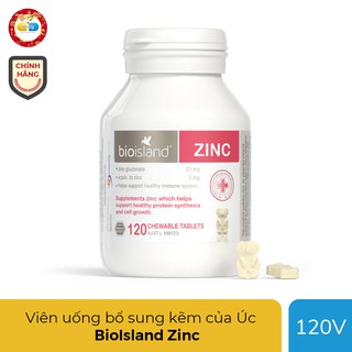 BioIsland Zinc bổ sung kẽm cho trẻ nhỏ của Úc, Chai 120 viên