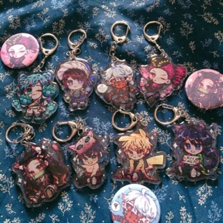 Móc khoá Epoxy nhũ kim tuyến Identity V và Kimetsu no Yaiba