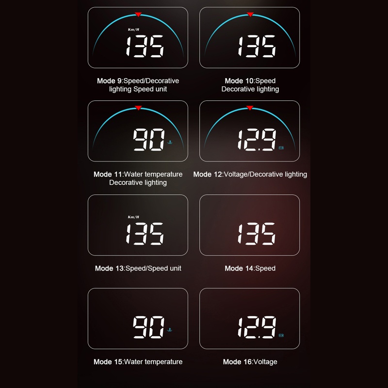 Máy ChiếU CảNh BáO TốC Độ Tự ĐộNg 3.5inch HUD