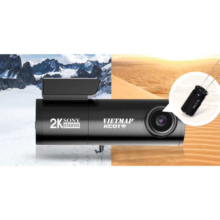 Camera hành trình Vietmap KC01 2K ghi hình trước sau