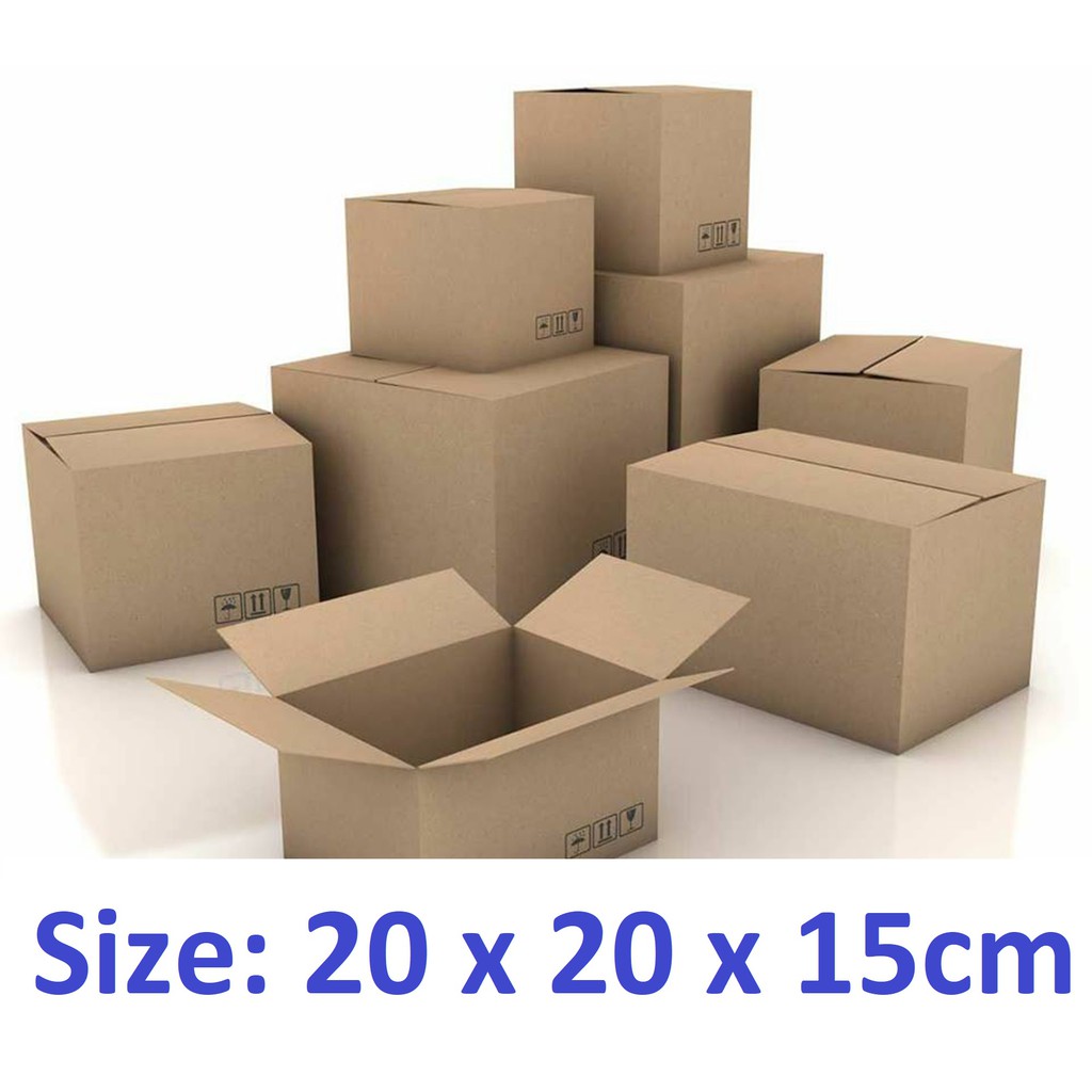 Combo 10 thùng hộp carton size 20x20x15cm