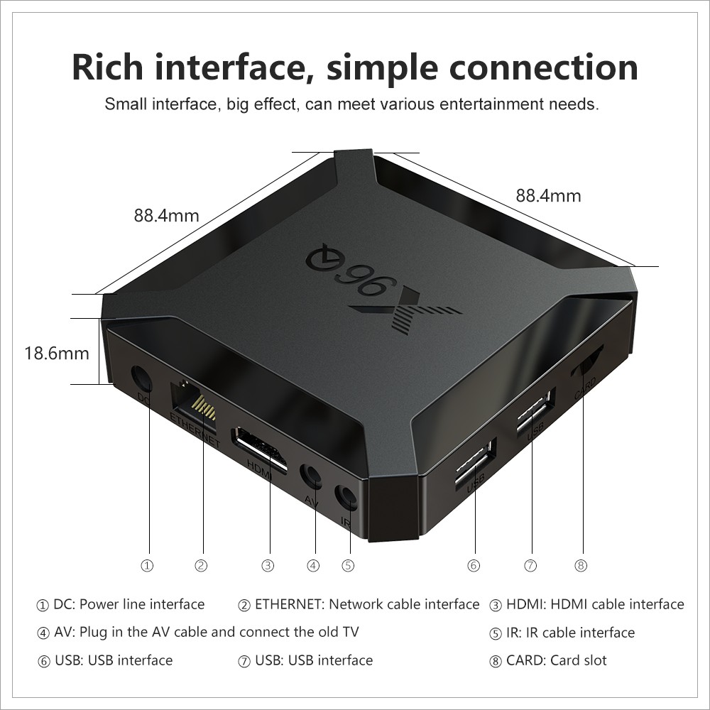 Đầu Tv Box Android 10 Tv Box X96Q Rockchip H313 4k Hdr Media Player 2gb 16gb Wifi 1080p Tiện Dụng