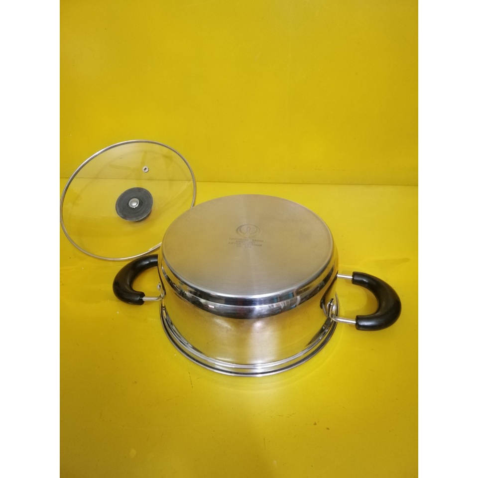 Nồi inox nội địa Nhật, size 21cm, cao 9cm (mã 550), Dùng được bếp từ