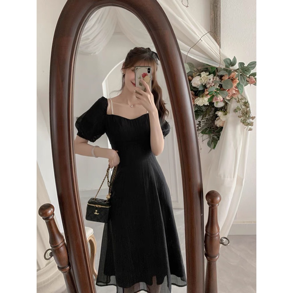 [HÀNG QCCC] - Váy voan ulzzang tiểu thư quai ngọc vintage - M27 - jannahouse