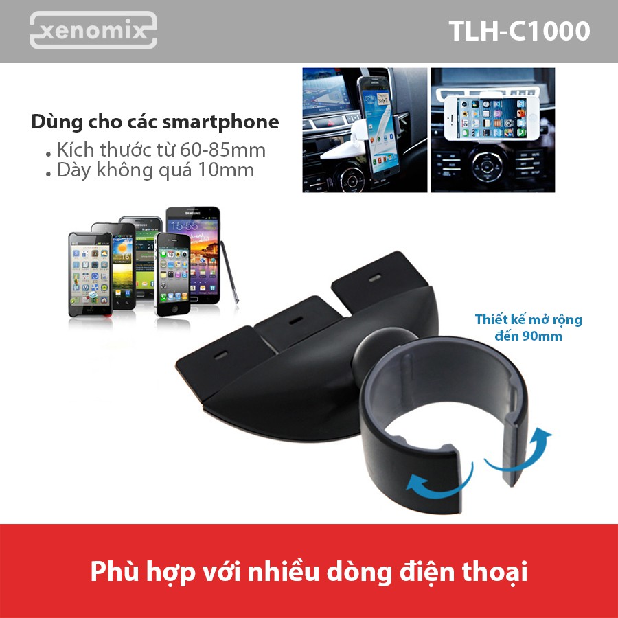 [Mã BMBAU50 giảm 10% đơn 99k] Giá Đỡ Điện Thoại Gắn Khe Ổ CD XENOMIX TLHC1000 Nhập Khẩu Chính Hãng