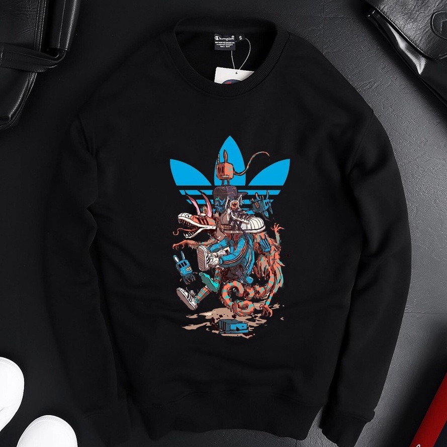 Áo thun in dài tay Nam Nữ Unisex không cổ - Áo sweater cổ tròn chất poly Thái thu đông giữ nhiệt BST-1.19