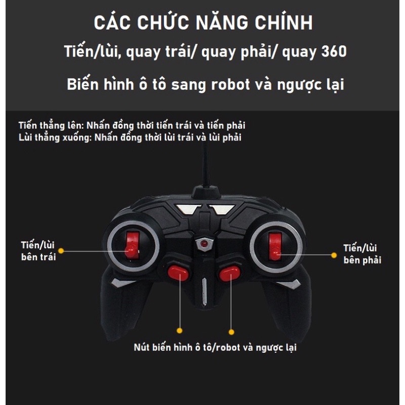 Xe ô tô biến hình thành Rô bốt có sạc pin điều khiển từ xa