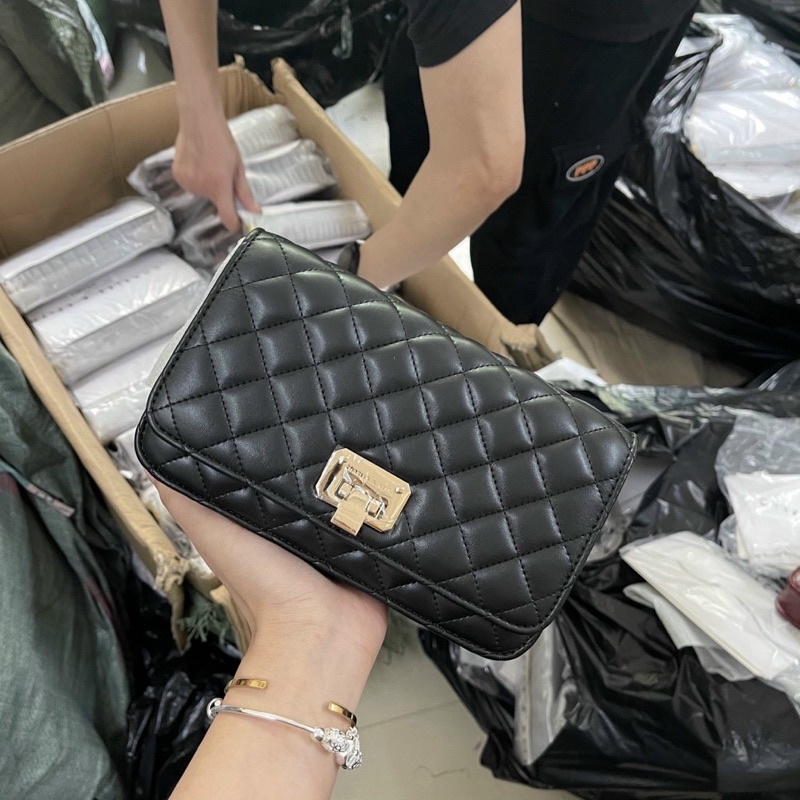 CNK Trần Trám Khoá Gập - túi đeo chéo kẹp nách