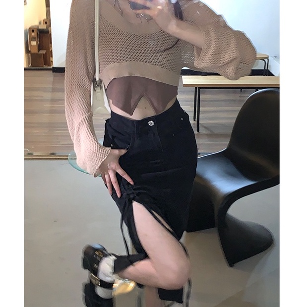 QADCOL Áo Hai Dây Ngắn Dáng Rộng Thời Trang Mùa Hè Hàng Mới Dành Cho Bạn Gái