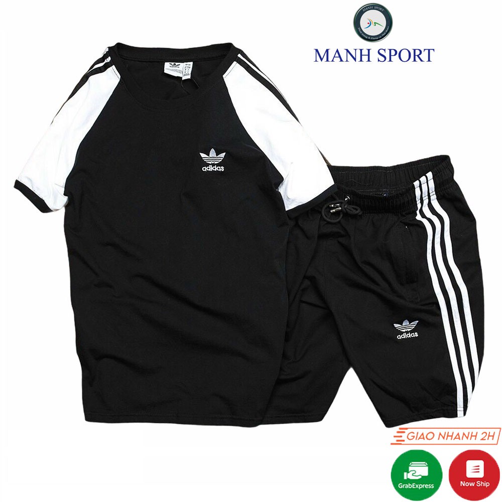 Bộ Thể Thao Nam Mùa Hè Cộc Tay Cổ Tròn Chất Thun Co Giãn Thấm Hút Mồ Hôi Form Body