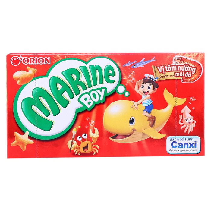 Bim Bim -Bánh Cá Marine Boy/ Jungle Boy 35g Rong Biển Tuyết Xanh/ Tôm Nướng Môi Đỏ/ Gà Bbq/ Sườn Bò Sốt Cam