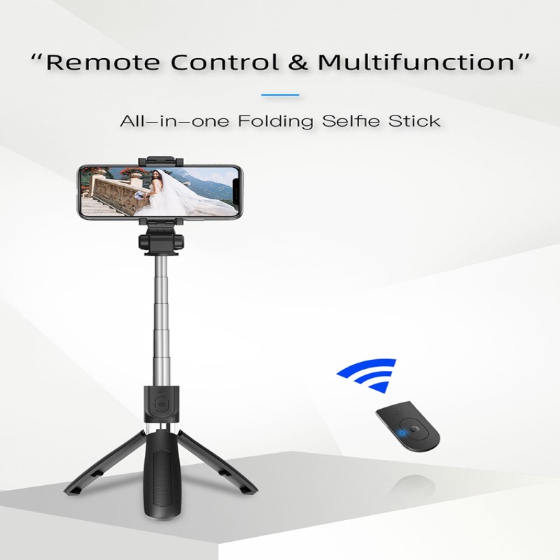 Tripod - Phụ kiện gậy chụp ảnh tự sướng 3 chân Bluetooth L01 có remote chụp hình bluetooth, đầu xẹp điện thoại xoay 360