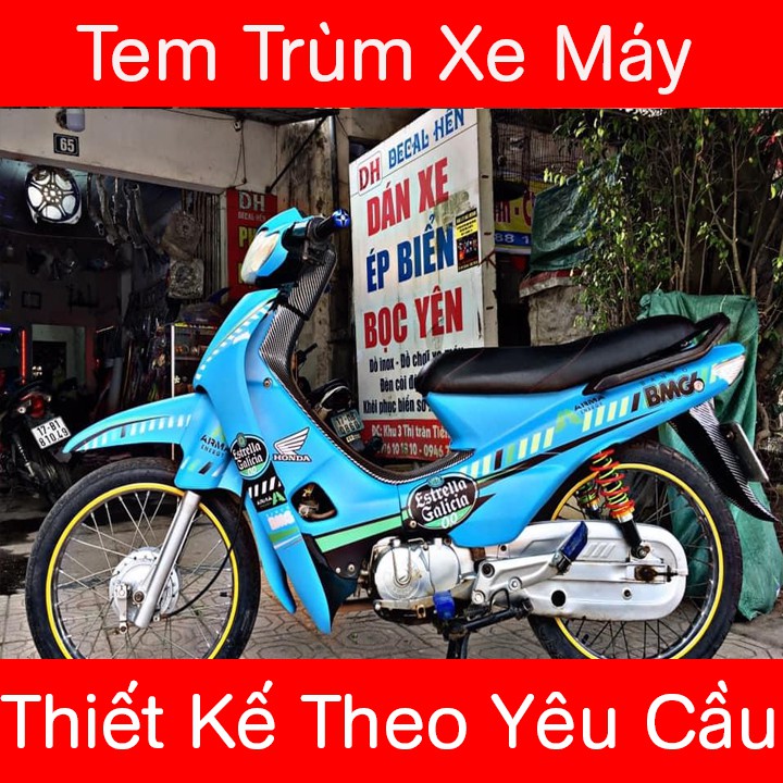 Tem Trùm Xe Wave Xanh