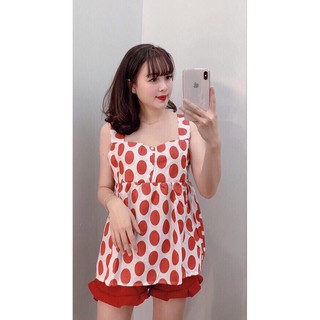 Bộ lửng chấm bi đủ màu chất đũi