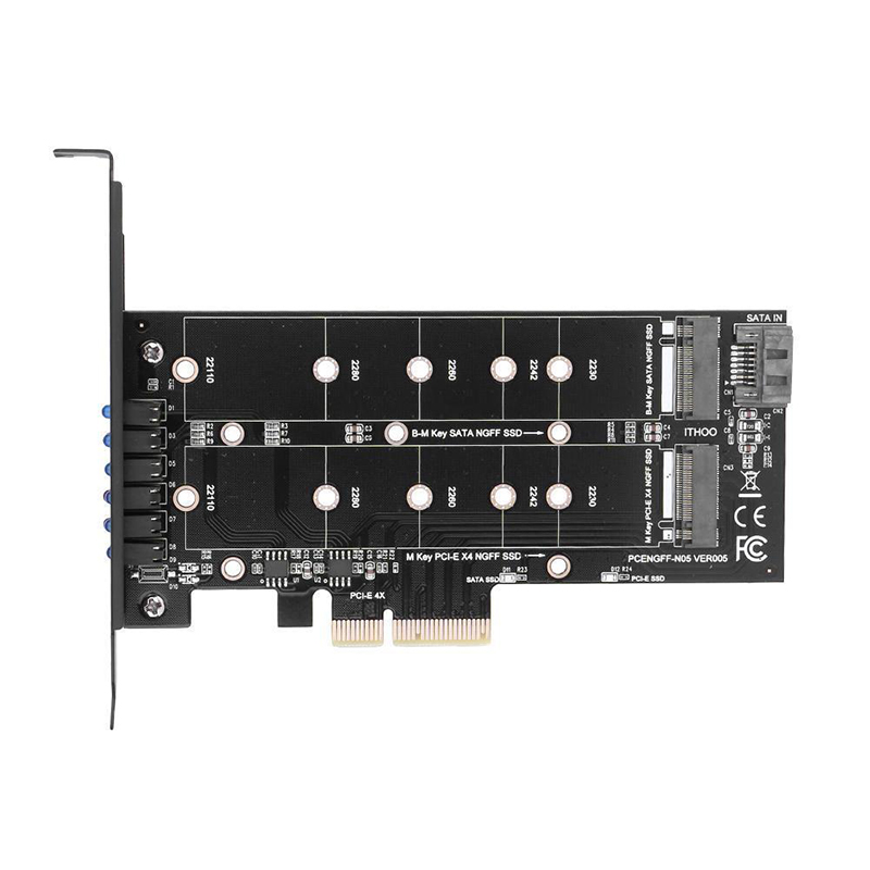 Thẻ Chuyển Đổi Pci-E 4x Sang Ngff Pcie Ssd B-Key + M-Key M.2 Ngff + Nvme Dual Giao Diện | BigBuy360 - bigbuy360.vn