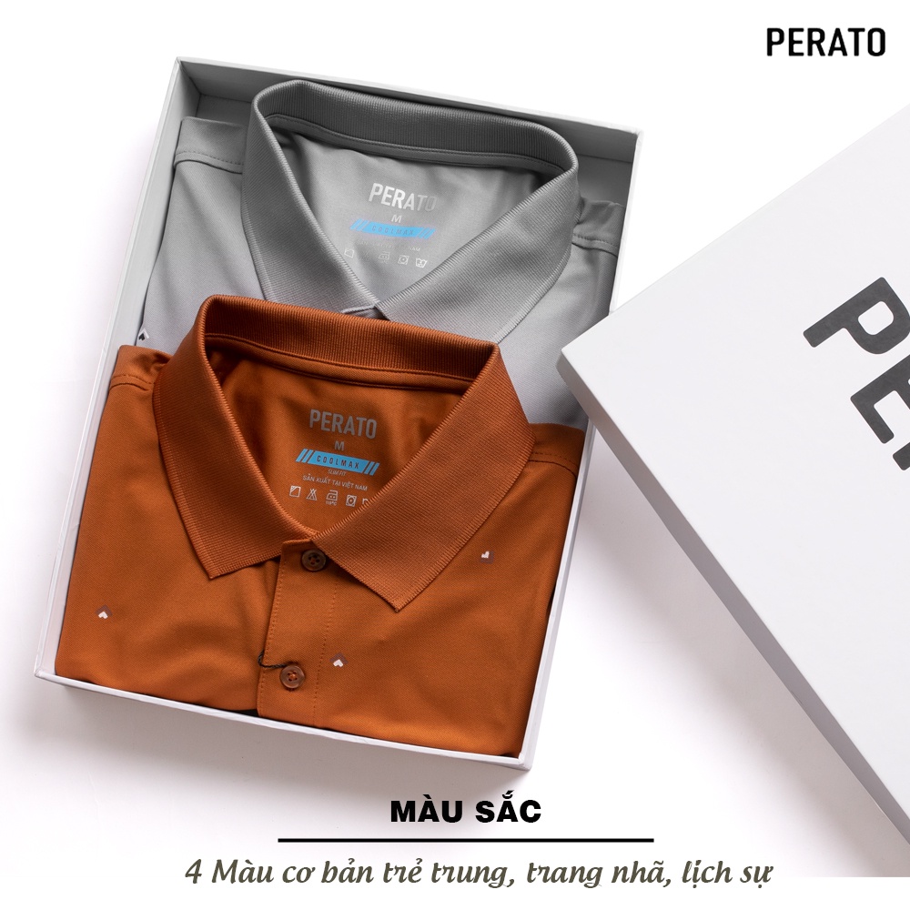 [MUA 2 GIẢM 20K] Áo Polo Nam PERATO (4 Màu), Vải Coolmax Cao Cấp Siêu Mát, Kiểu Dáng Trẻ Trung, Năng Động | BigBuy360 - bigbuy360.vn