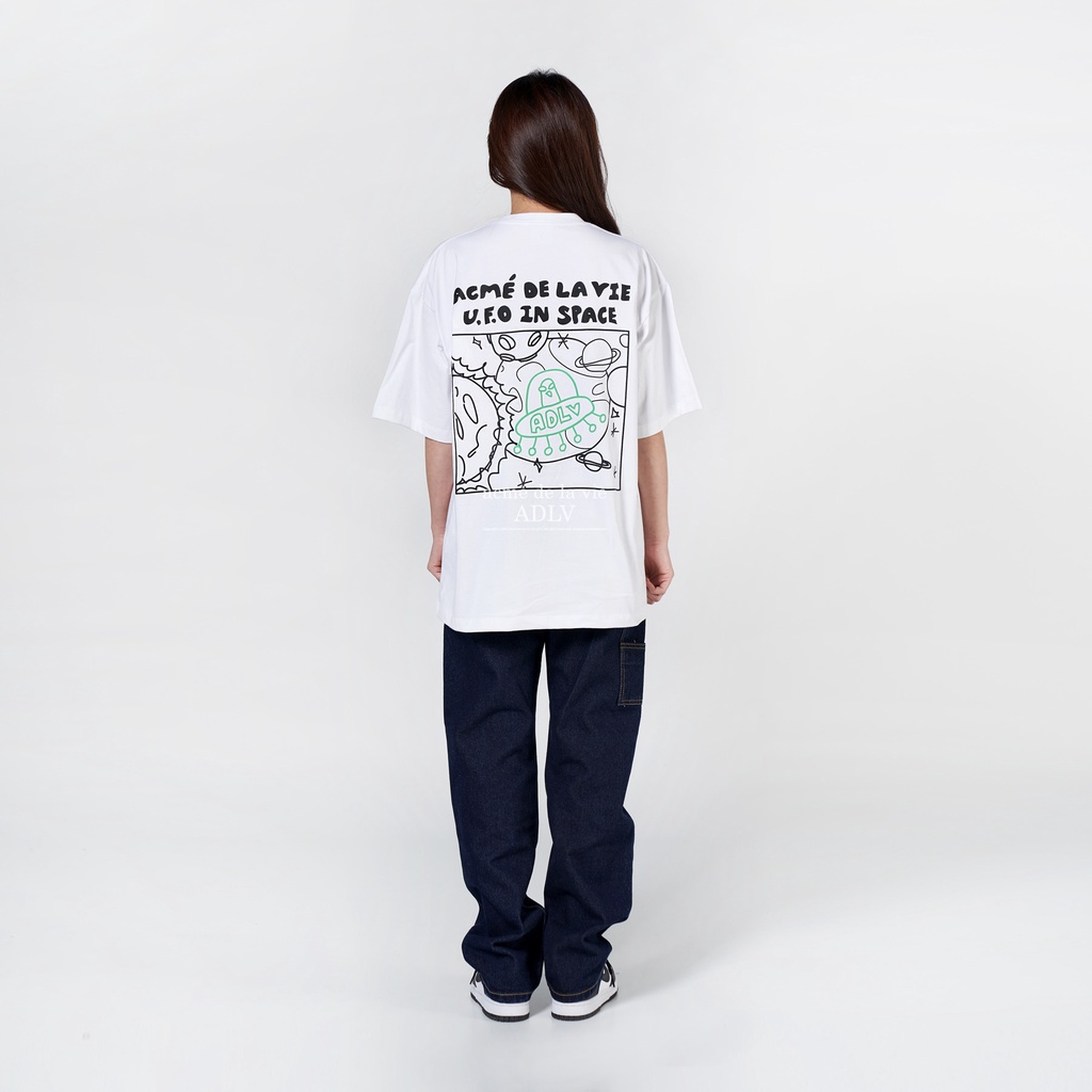 (HÀNG CHÍNH HÃNG) Áo thun ADLV - Acmé de la vie - Sleeve T-Shirt White UFO LinhLyxAuth llxauth