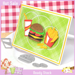 Khuôn cắt giấy làm từ kim loại hình hamburger dùng trang trí