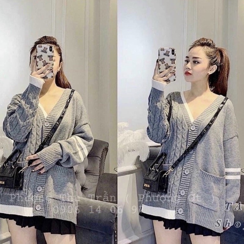 Áo cardigan len. kiểu dáng Hàn Quốc trẻ trung năng động. dễ phối đồ