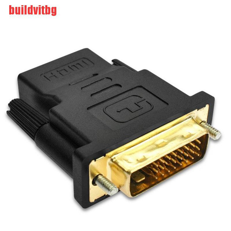 {buildvitbg}HDMI-compatible To DVI 24+1 Gold Female To Male Connector Adapter 1080P HDTV GVQ