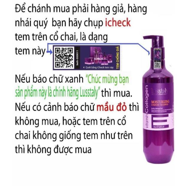 [CHÍNH HÃNG] Dầu Gội Dầu Xả Lusstaly Vitamin E 500ML Phục Hồi Hư Tổn Trị Rụng Không Gàu-Ngứa