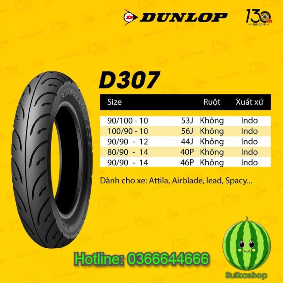 Lốp xe Honda Lead hãng Dunlop cỡ 90/90-12 và 100/90-10