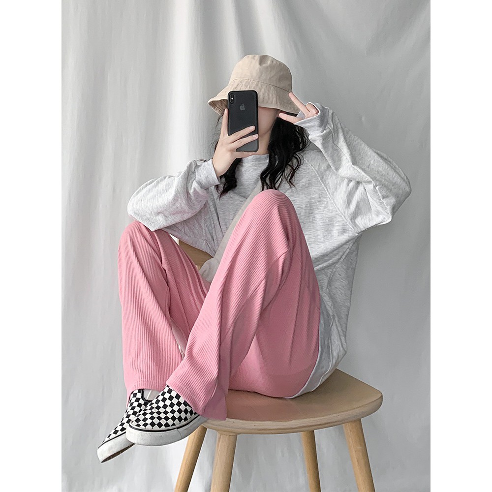 Quần Nhung Dài Với 3 Màu Xinh Xắn Theo Phong Cách Hàn Quốc