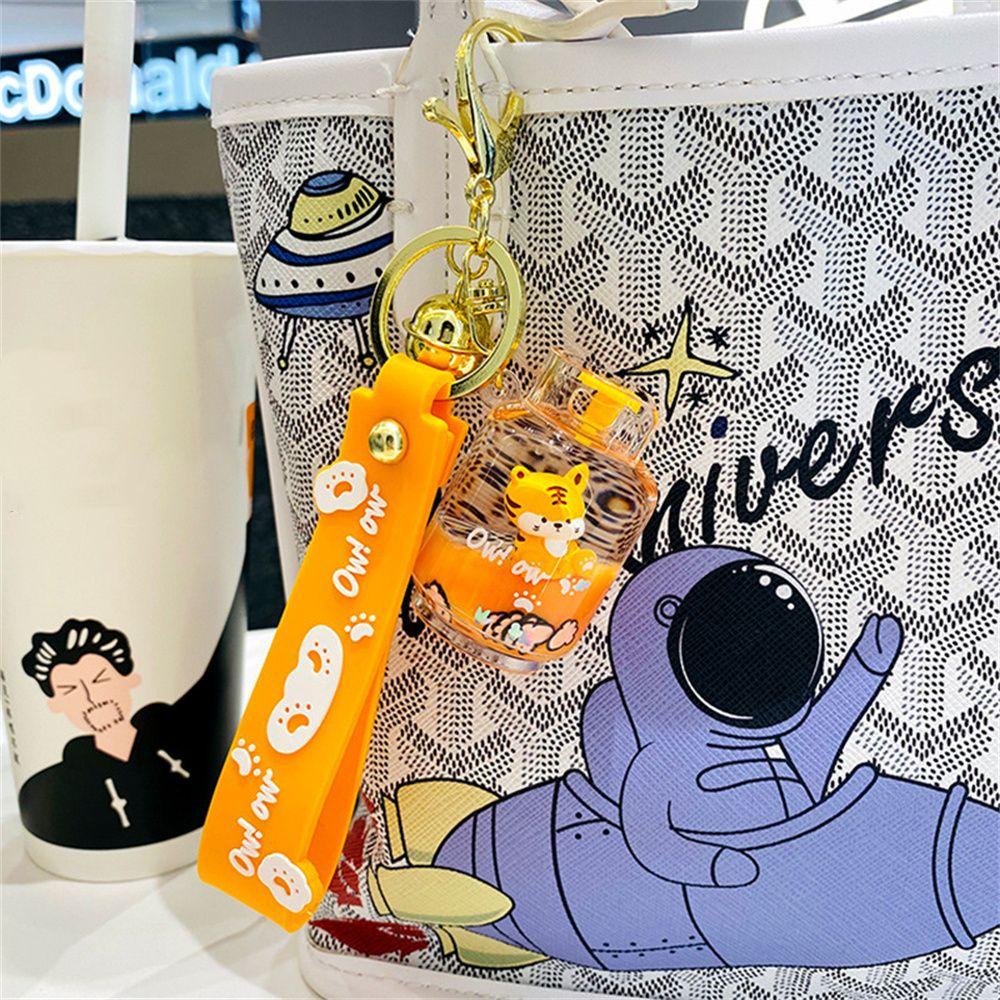 Sumu Móc Chìa Khóa Dạng Lỏng Nổi Hình Hổ Phối Cát Chảy Sáng Tạo Cho Nữ