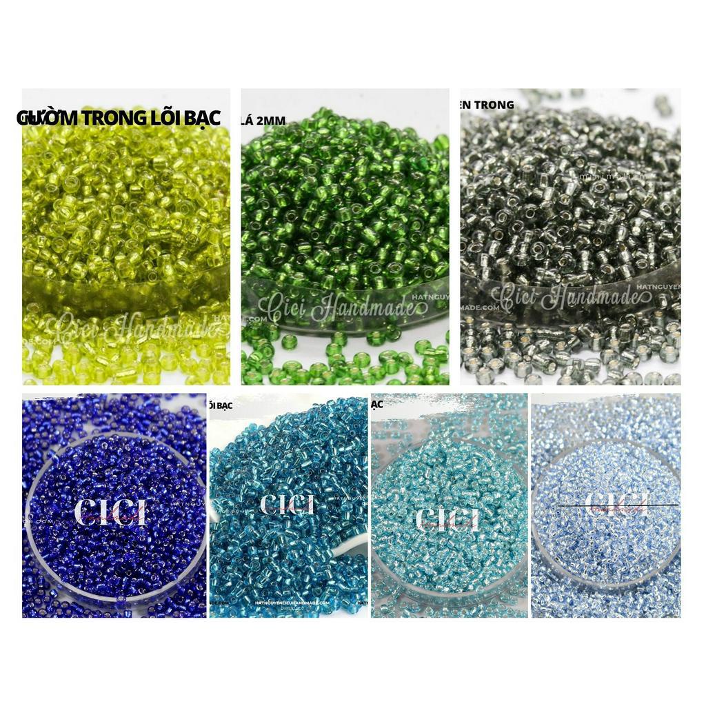 Cườm tròn siêu nhỏ 1.5mm 2mm gói lẻ 50g Cici Handmade chuyên hạt đá hạt cườm hạt đá trang sức tự làm phụ kiện