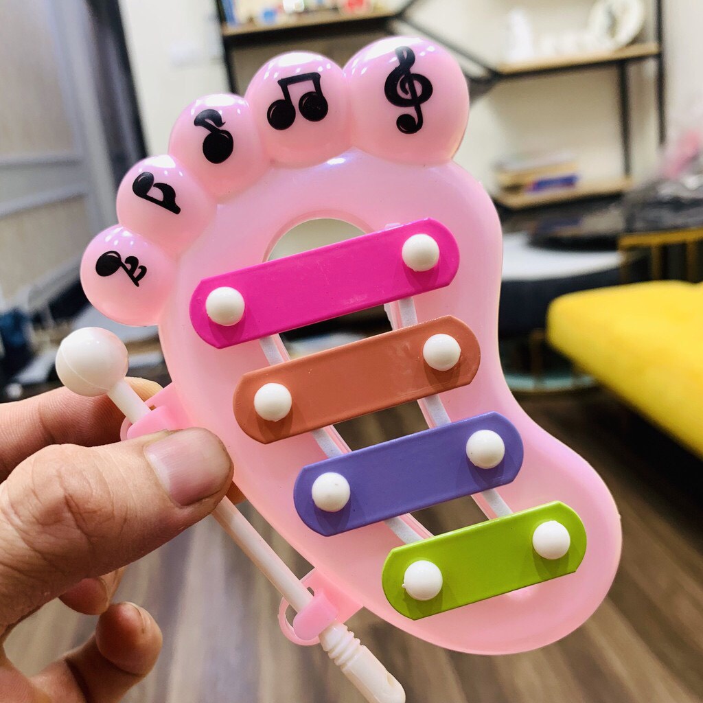 Đồ Chơi Nhạc Cụ - Đàn Gõ 4 Thanh Vui Nhộn Hình Bàn Chân Ngộ Nghĩnh Cho Bé Kích Thích Khả Năng Âm Nhạc Của Bé
