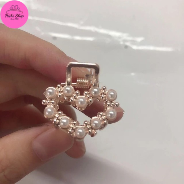 [SIÊU GIẢM GIÁ] Set Kẹp Mái Đính Hạt Hichi Kẹp Tóc Đính Hạt Phong Cách, Kẹp Mái Mini Bằng Kim Loại