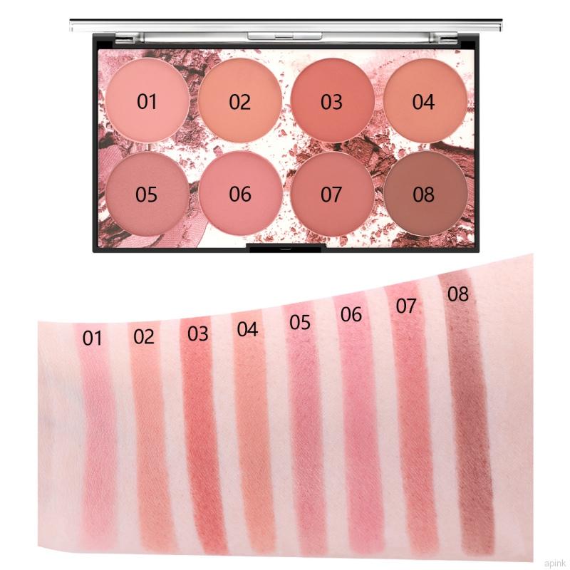 Bảng phấn má hồng 8 màu trang điểm tự nhiên lâu trôi kháng nước Miss Rose