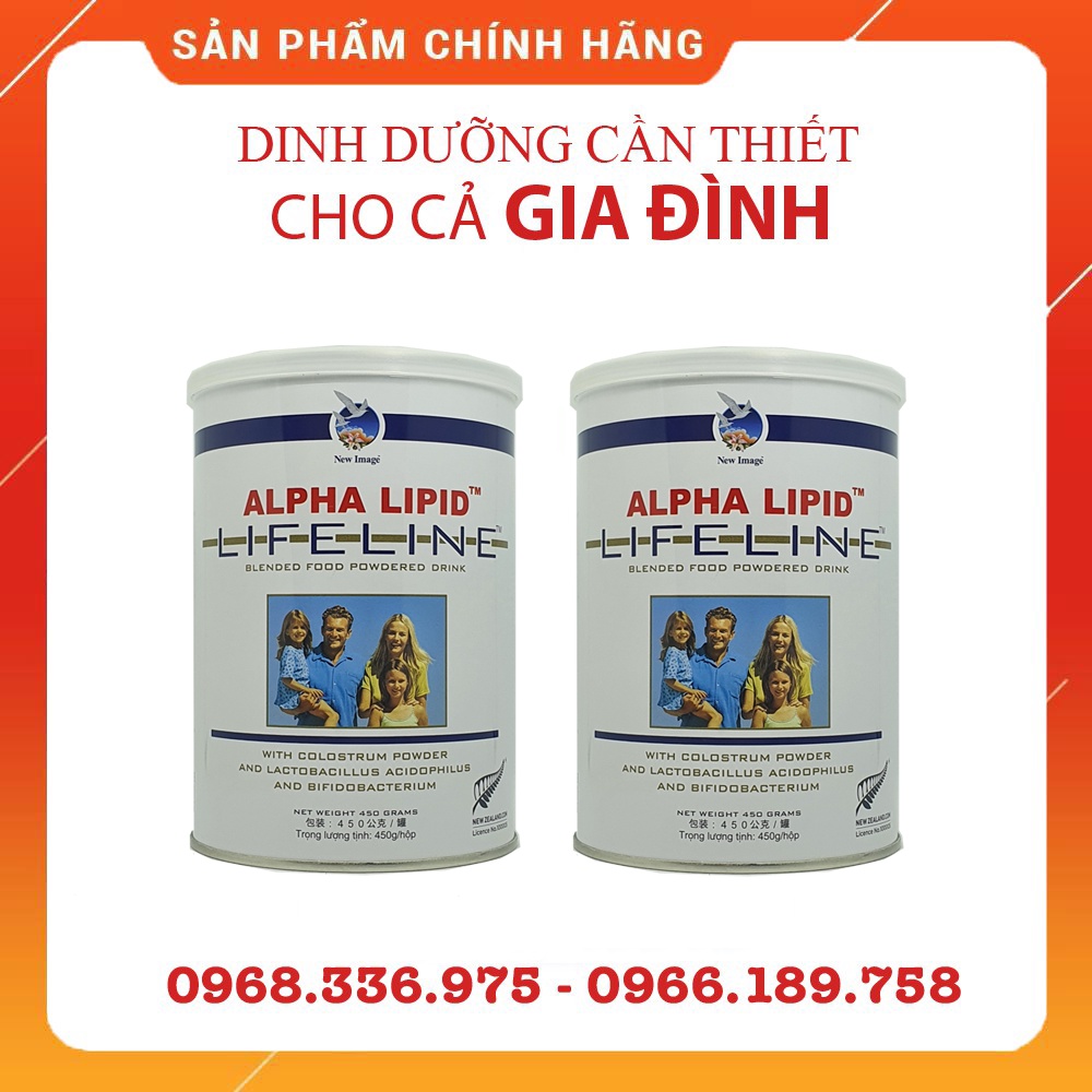 [COMBO 2 lon] Sữa non Alpha Lipid Lifeline 450g, Sữa non NewZealand chính hãng - Thực phẩm Hoàn Hảo