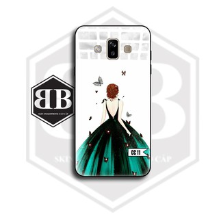 Ốp lưng kính cường lực kute hạt me cho  SAMSUNG J6 2018 / J6 PLUS J6+ / J8 / J7 DUO