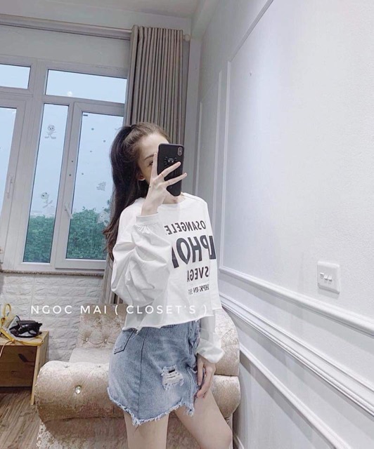 Áo croptop LIPHOP dài tay NTA0919