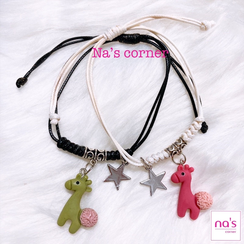 NHIỀU MẪU - 2 Vòng tay lắc tay dây bện cặp đôi đen trắng (2 cái)