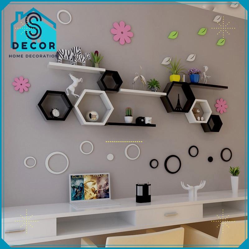 Kệ tổ ong bằng gỗ treo tường DC09