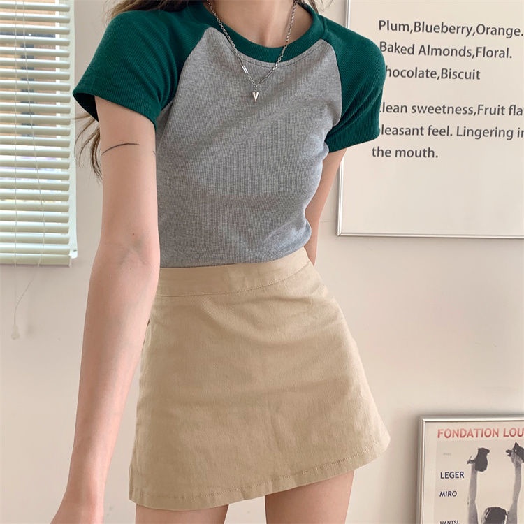 Chân Váy Chữ A Lưng Cao Chống Lộ Hàng Mới Thời Trang Mùa Hè