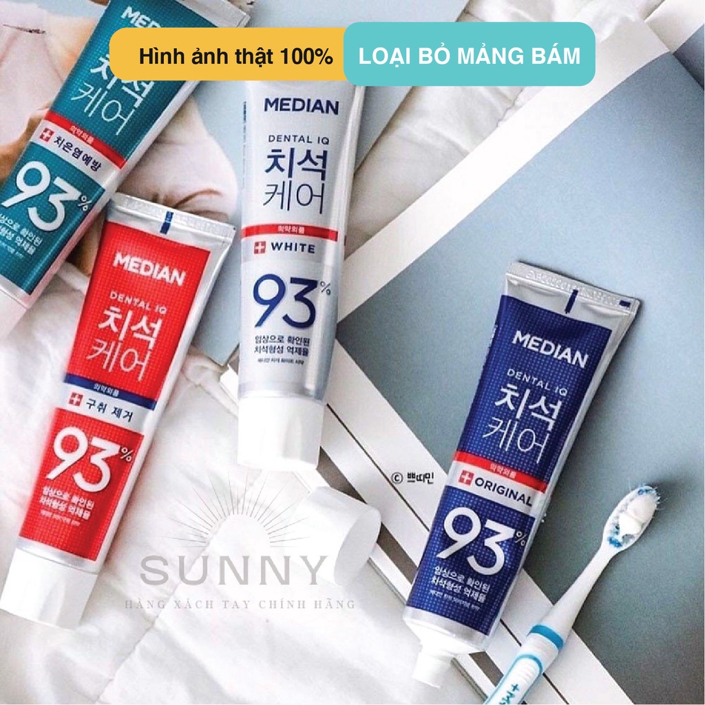 Kem đánh răng Median Dental IQ 93% chính hãng Hàn Quốc giúp trắng răng, thơm miệng