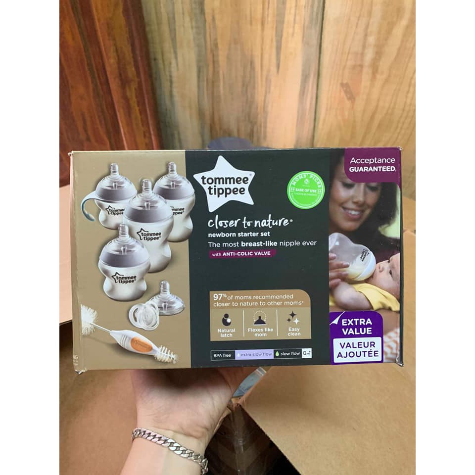 set bình sữa Tommeetippee hàng xách tay (kèm bill - có tách lẻ)