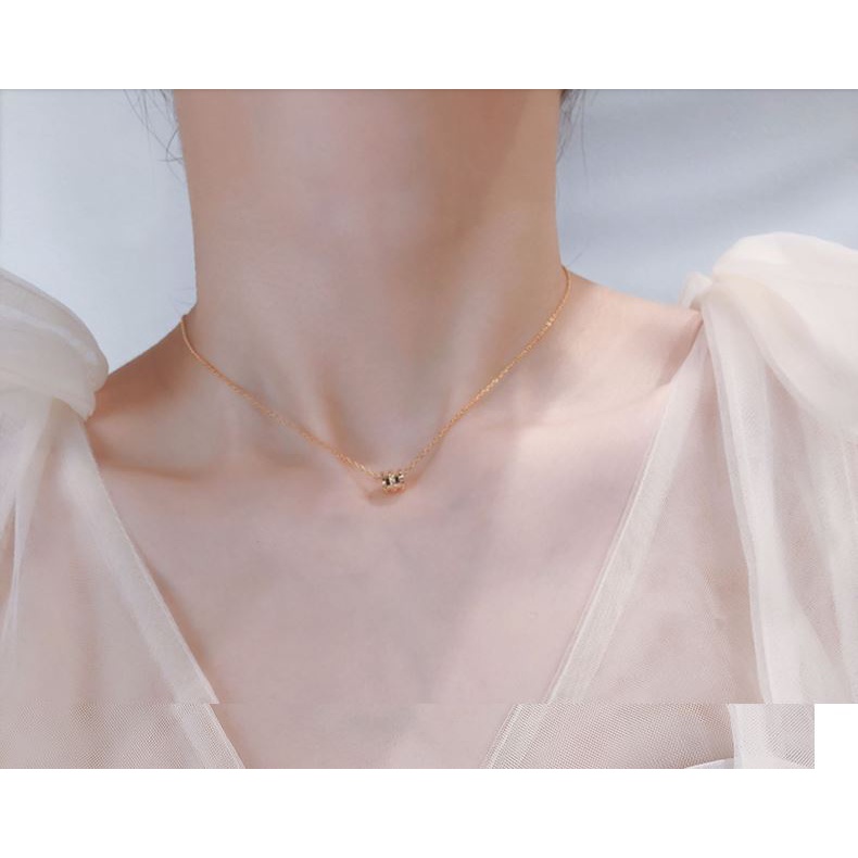 [FreeShip] Dây chuyền nữ titan rãnh hình trụ X3-105 - CAM KẾT KHÔNG BAY MÀU