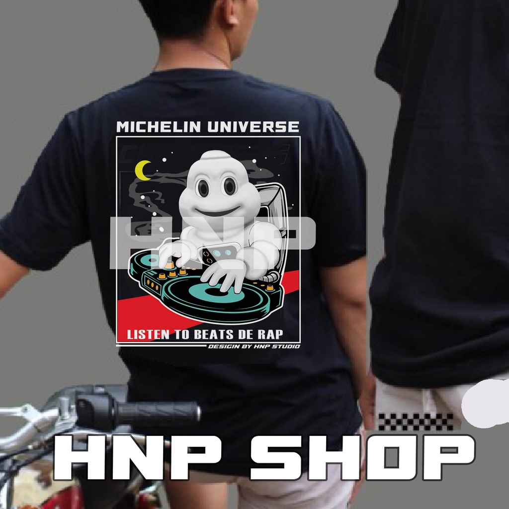Áo thun xe tải Michelin DJ, áo thun Michelin Chơi Nhạc, Cotton, chiều chống nhiễm màu, hình in đẹp | Hà Nội Phố Xe Tải