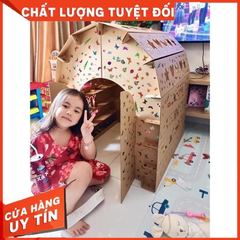 Nhà lắp ghép nhà giấy carton 5 Lớp Chắc Chắn -Đồ chơi phát triển sáng tạo tư duy cho bé