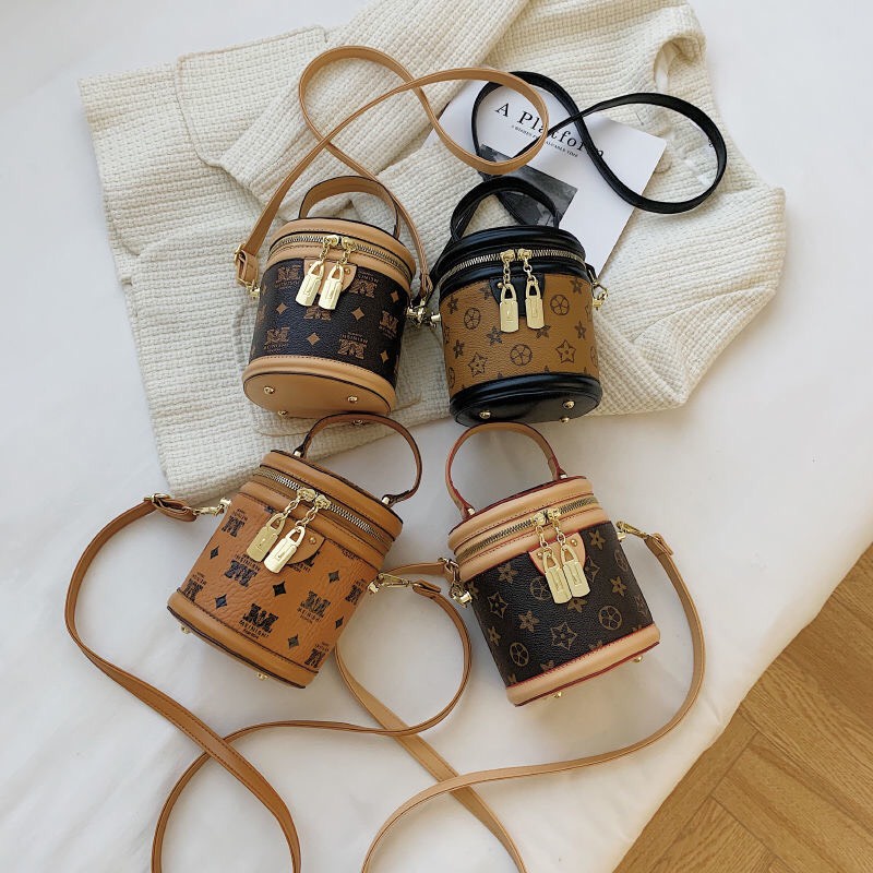 Túi xách nữ mini, túi đeo chéo túi hộp , túi tròn trống