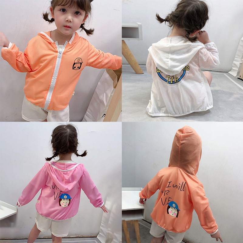 Áo Khoác Hoodie Tay Dài Hoạ Tiết Hoạt Hình Se7En Cho Bé 1-6 Tuổi