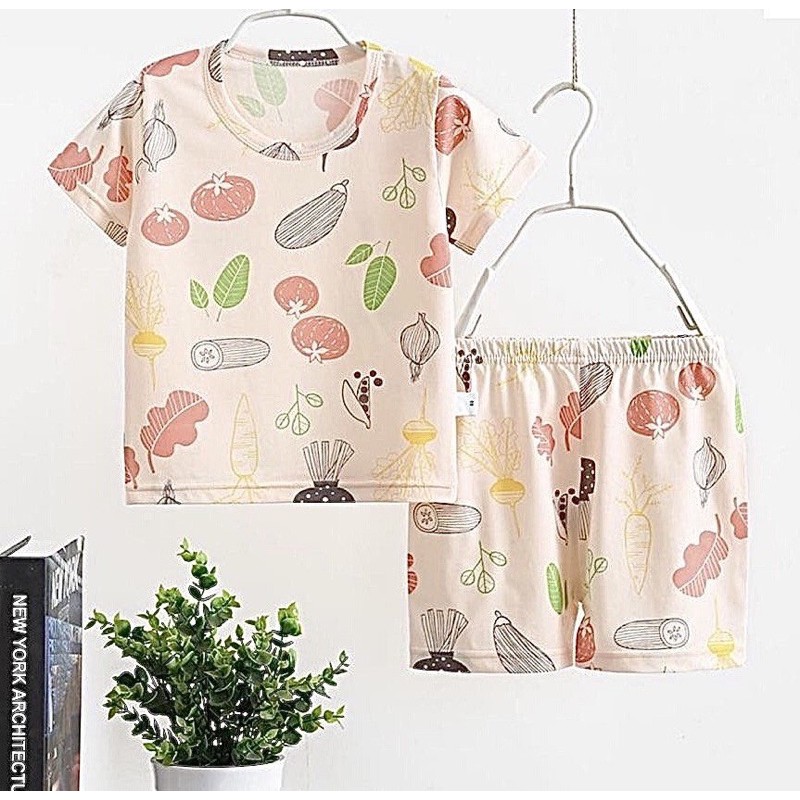 [Size Đại Từ  28-39kg] Bộ Cộc Tay Cotton Lạnh Hàng Quảng Châu Cực Đẹp Cho Bé Gái [Bảng Bé Gái](1430 )
