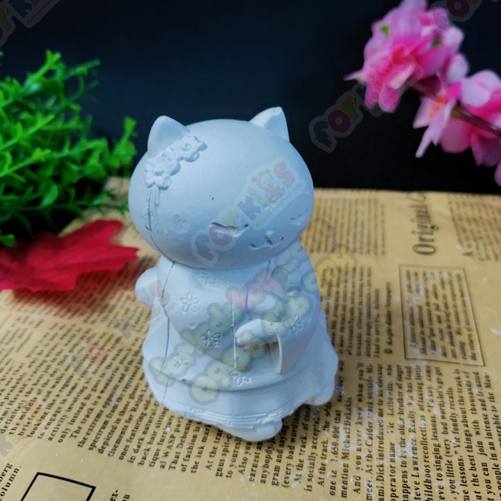 Tượng tô màu chọn mẫu, MÈO CÔNG CHÚA, size M, tượng thạch cao , tô tượng, đồ chơi cho trẻ