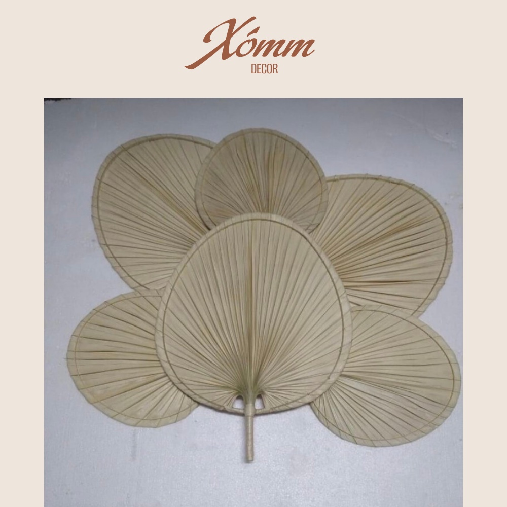 Quạt đan lá cọ lá kè ,quạt cầm tay mini treo tường trang trí decor phòng. Mây tre đan Việt
