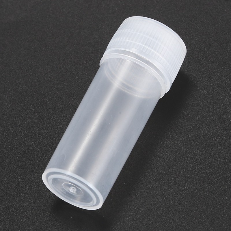 Bộ 50 lọ nhỏ bằng nhựa 5ml dùng để đựng mẫu thí nghiệm có nắp đậy tiện dụng