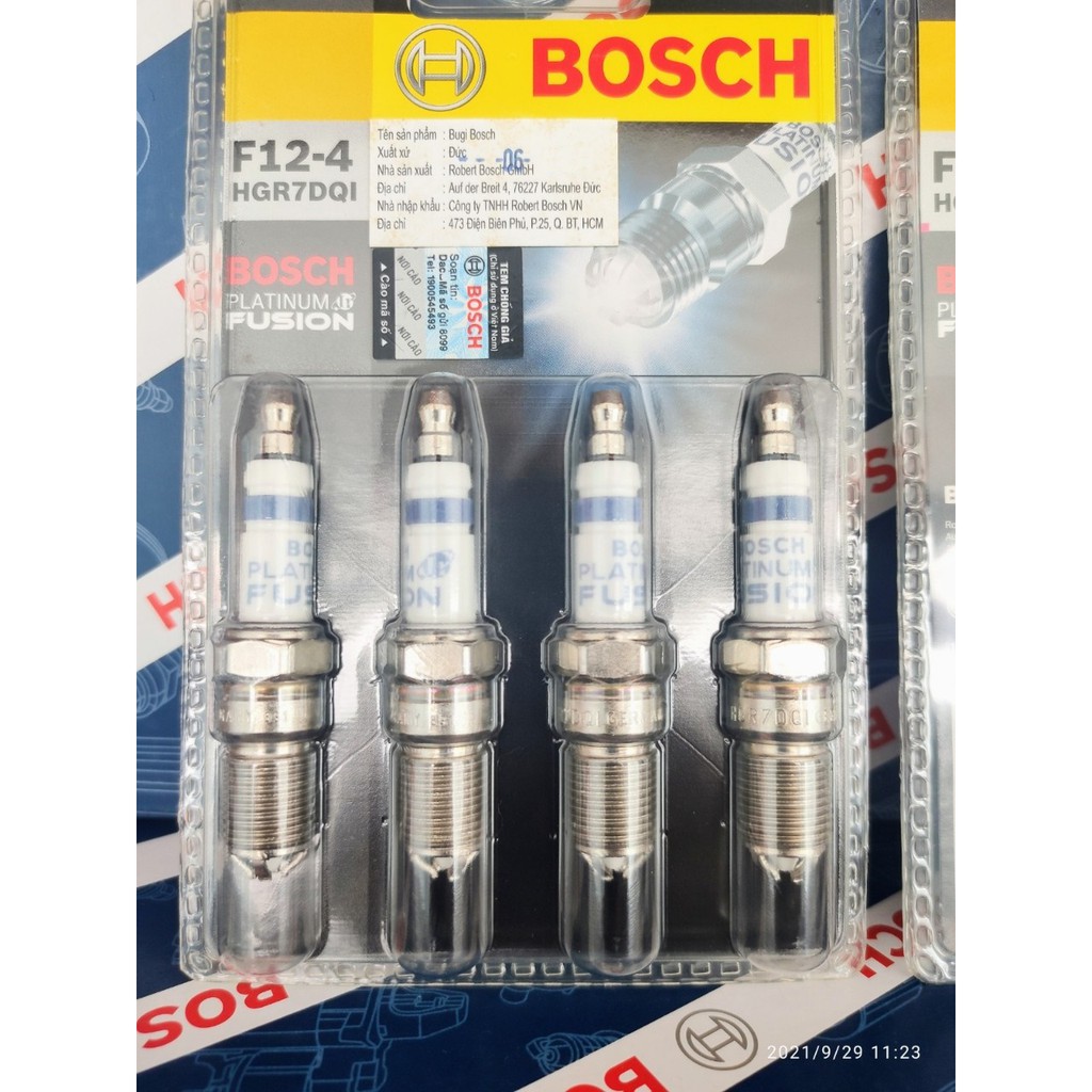 Bugi Chân Côn Ngắn  Bosch HGR7DQI  - Ford Explorer Mondeo Focus Escape 3.0/2.3  Mazd